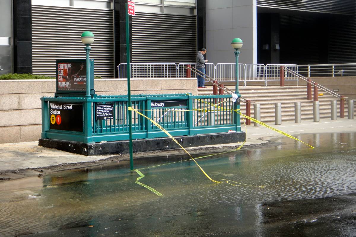 Flood outside of NYC subway station