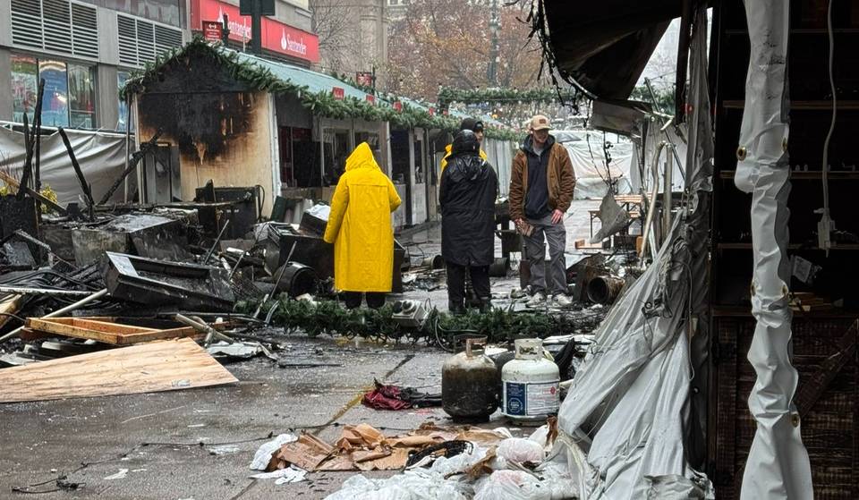 Er brak brand uit op de allereerste Herald Square Vakantiemarkt