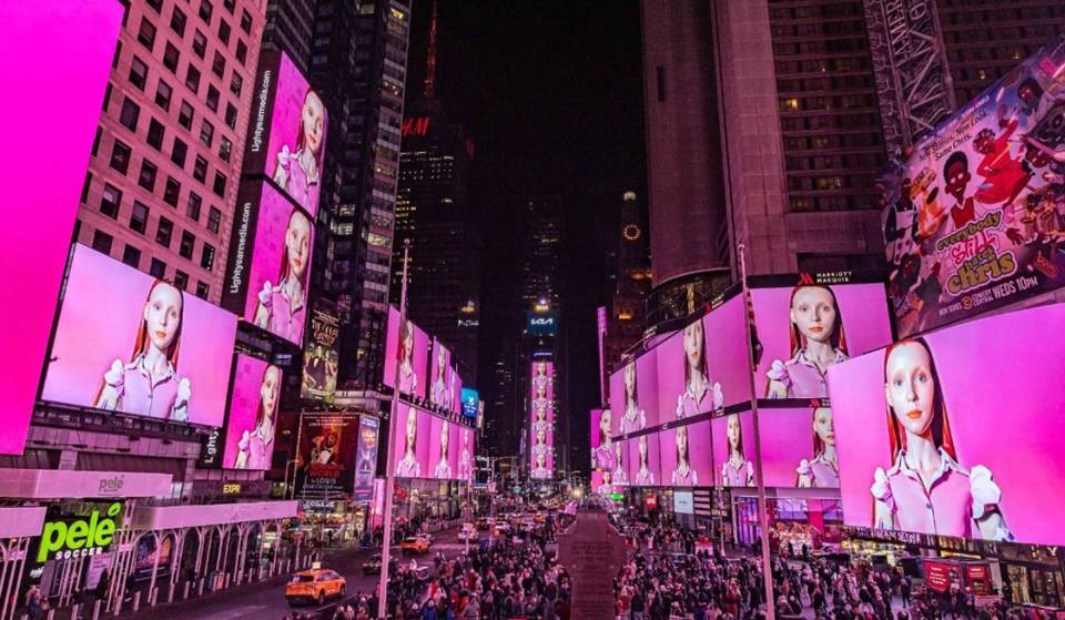 Nearly 100 Times Square Billboards Transform Into A Digital Art Gallery Just Before Midnight