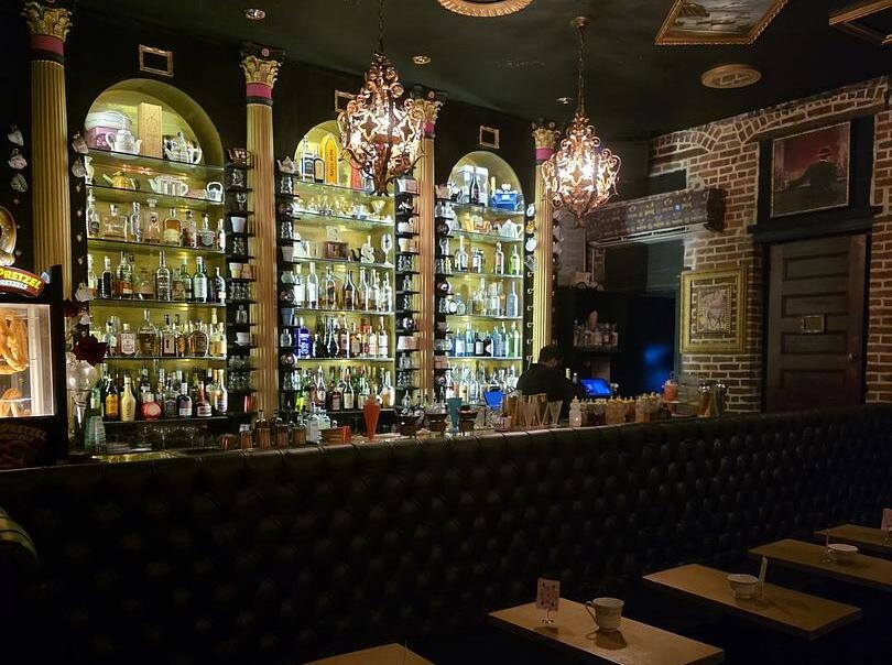 Bar interiors at UES Ice cream speakeasy in NYC