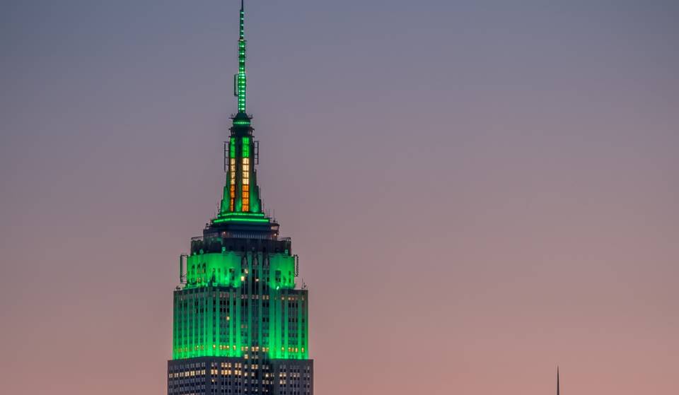 The Empire State Building Will Glitter Green With A Rotating Irish Flag In The Mast For St. Patrick’s Day