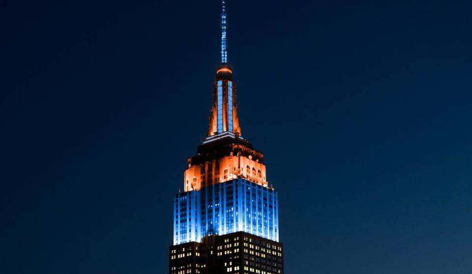 O ESB vai se iluminar de azul e laranja amanhã para comemorar a estreia do Mets em casa