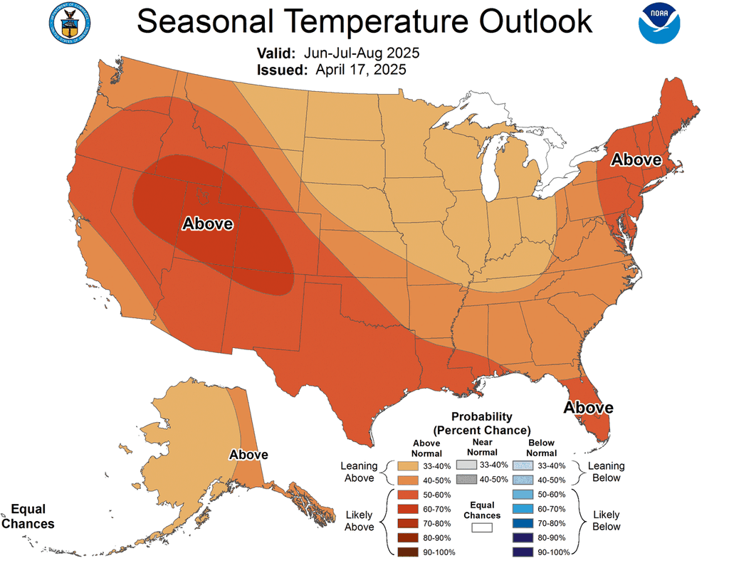 Seasonal Temperature Outlook_Jun-Jul-Aug 2025