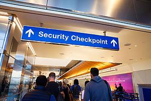 Security checkpoint at LAX