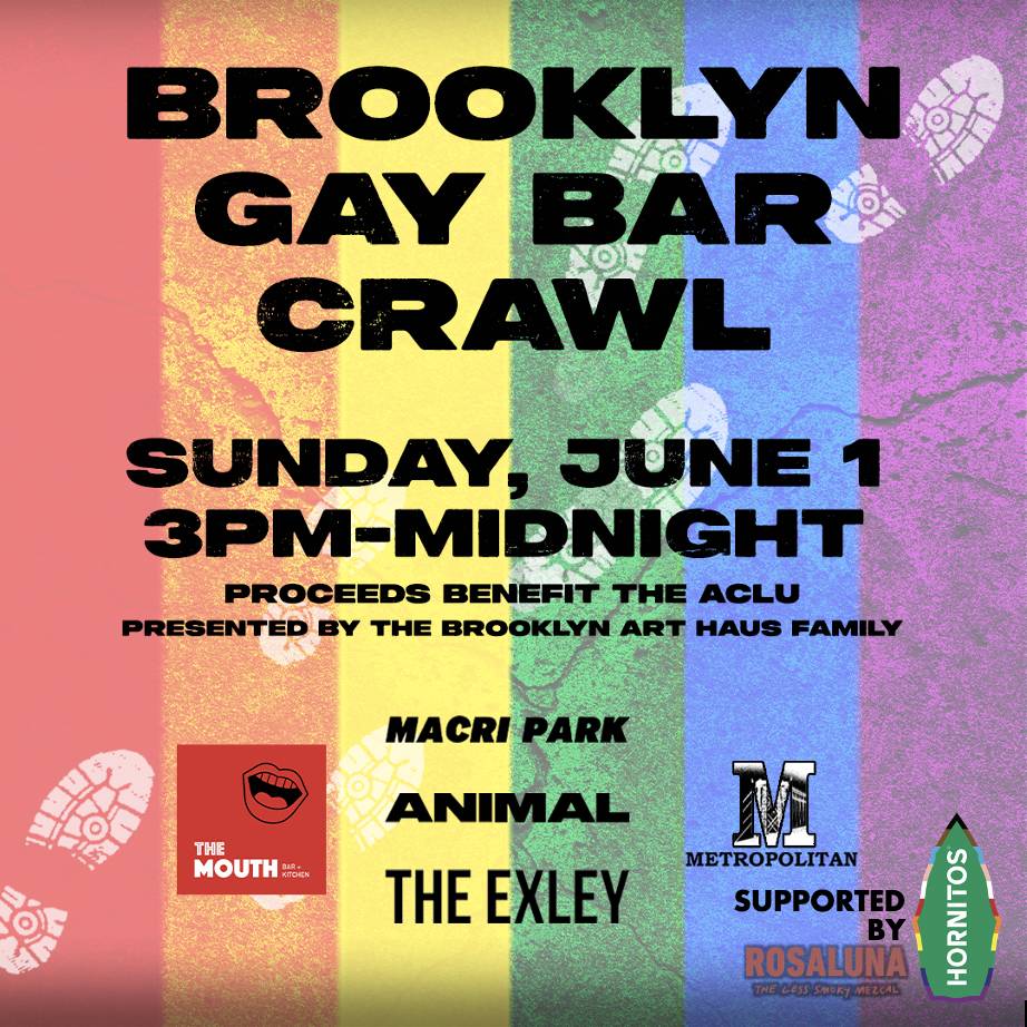 Brooklyn Art Haus bar crawl poster