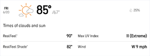 AccuWeather forecast