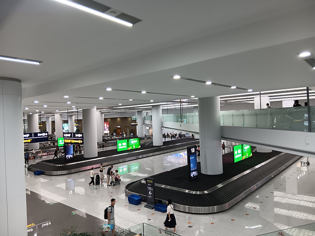 Baggage claim at an airport