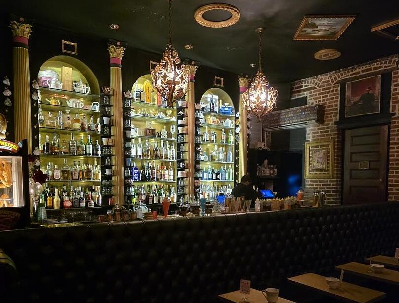 Interiors to UES speakeasy inside an ice cream shop in NYC.