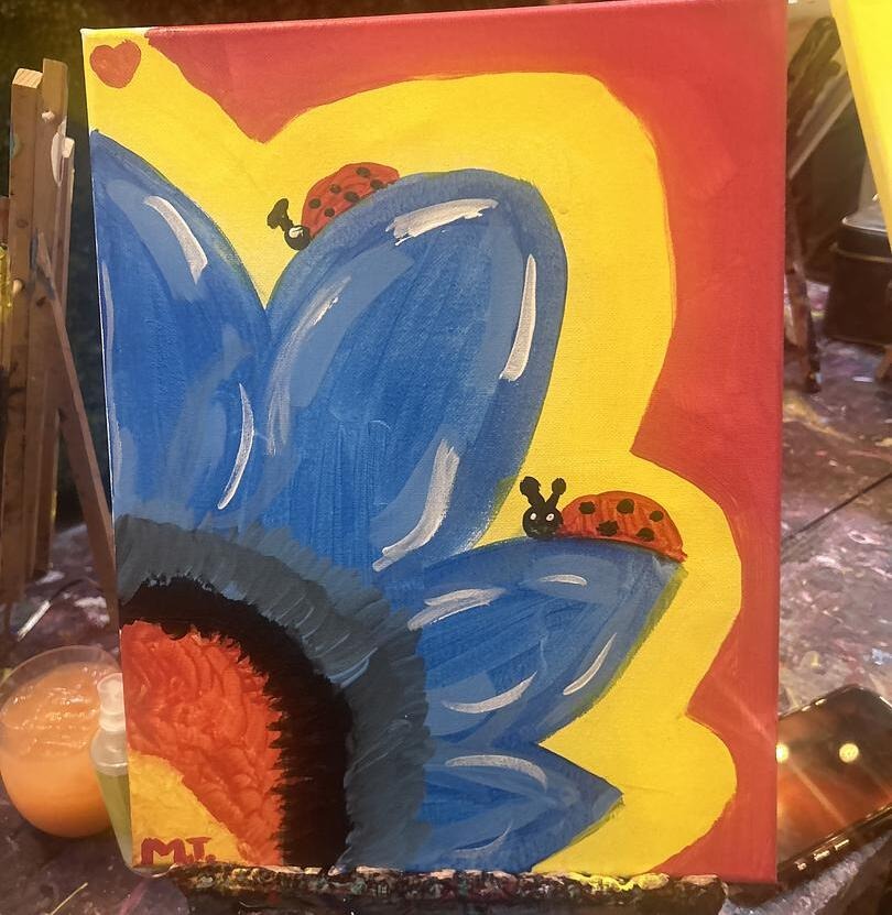 Painting done at Paint & Pour in NYC.