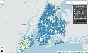 nyc water sprayers map
