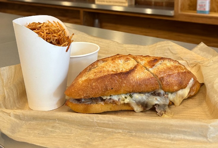 Salt Hank's French dip and fries