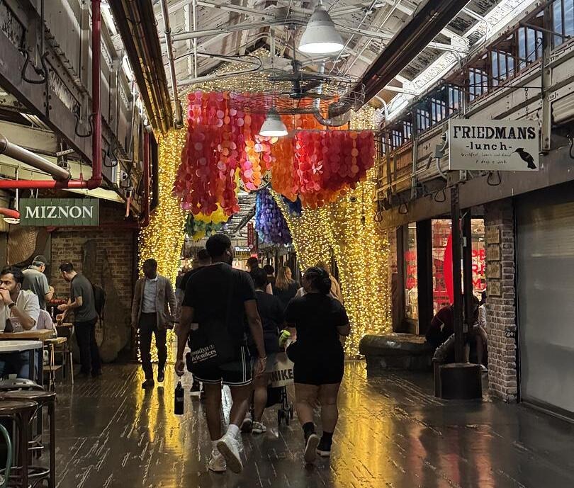 Inside Chelsea Market in NYC.