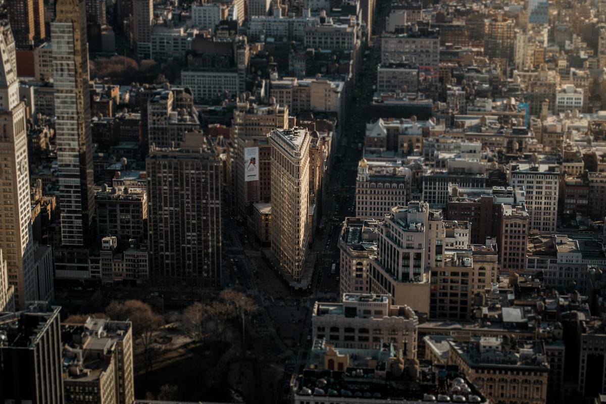 Aerial view of NYC