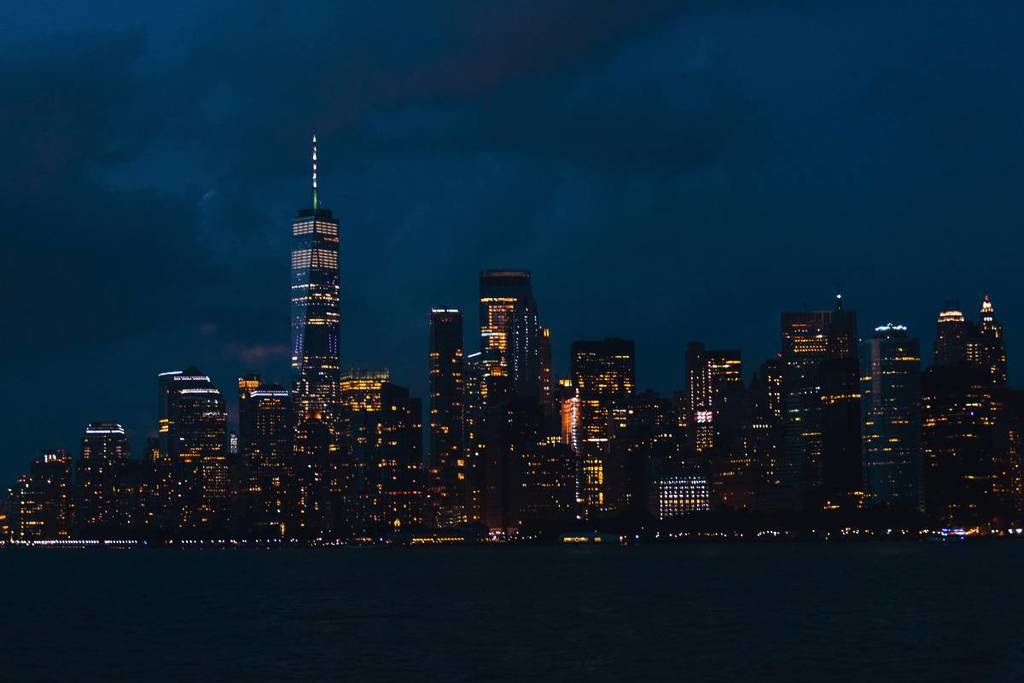 skyline de nyc à noite