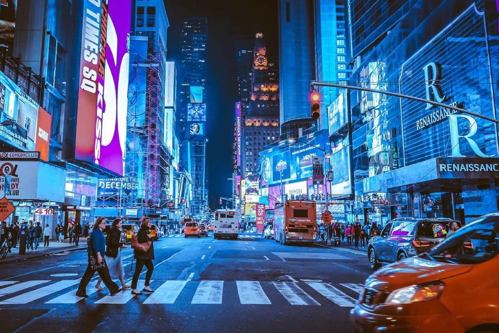 times square nyc bei nacht