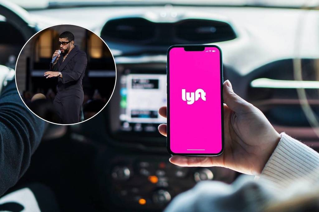 Lyft promo shot with bad bunny photo crop