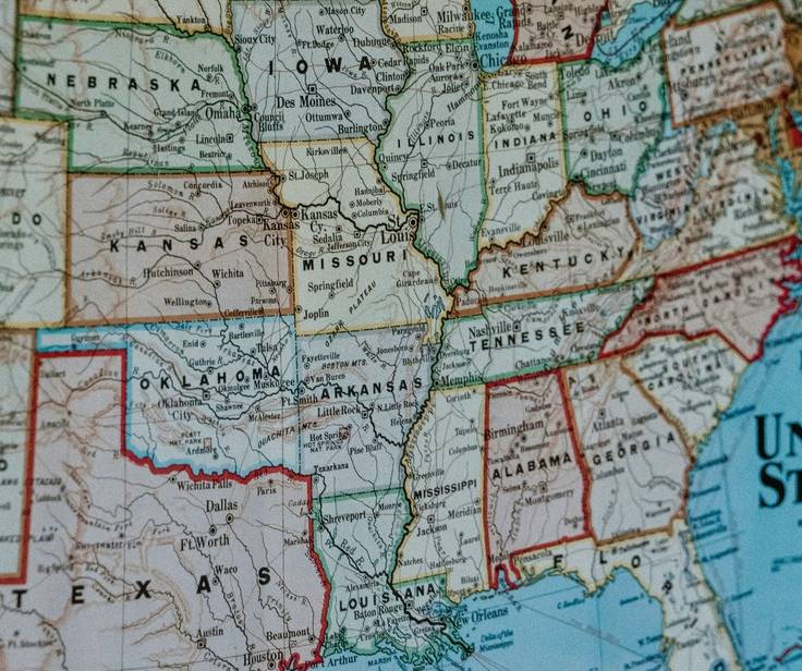 Map of the U.S.
