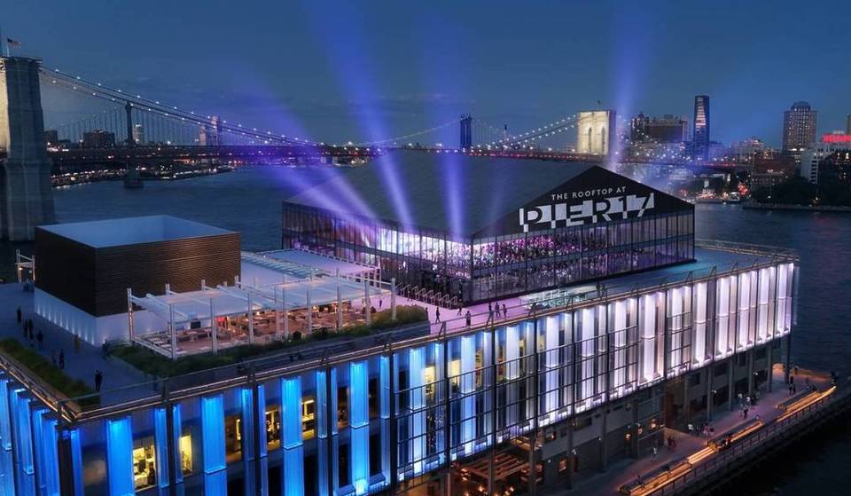 Il tetto del Pier 17 accoglierà tutto l&#8217;anno concerti, pattinaggio sul ghiaccio, mercati e altro ancora grazie all&#8217;aggiunta di una copertura di vetro riscaldata