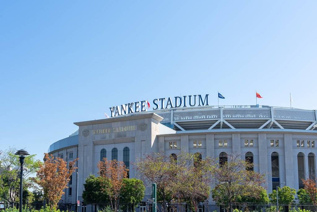 New York, NY, USA - 19. August 2022: Das Yankee Stadium wird am 19. August 2022 in New York, NY, USA gezeigt. Das aktuelle Yankee Stadium ist ein Baseballstadion in der Bronx, New York City.