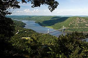 Bear Mountain Bridge & Hudson River from Bear Mountain State Park, Hudson Valley Region, Hudson Valley Region