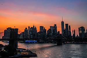brooklyn bridge sunset