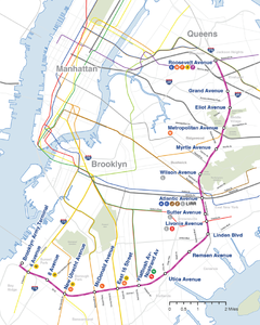 Interborough Express route