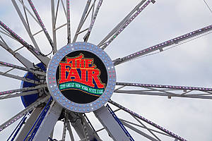 The Fair logo on a Ferris wheel along the Midway section at the 2024 NYS Fair on Sept. 2, 2024. (Photos by Michael J. Okoniewski-NYS Fair)