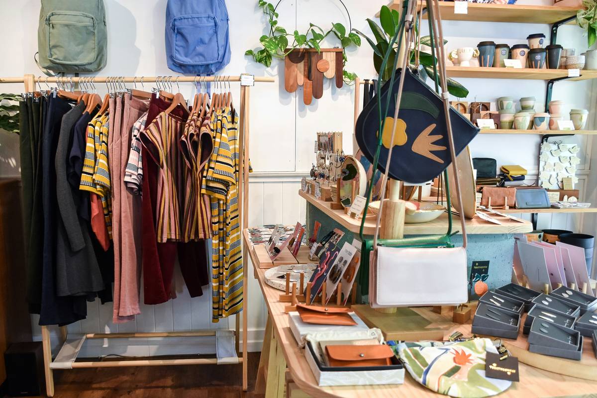 Inside of a boutique store