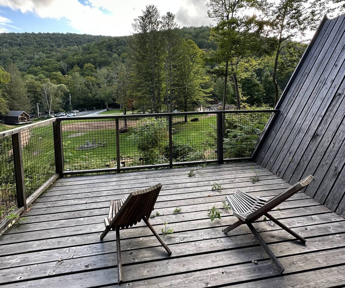 View from the deck of Eastwind Oliverea Valley property