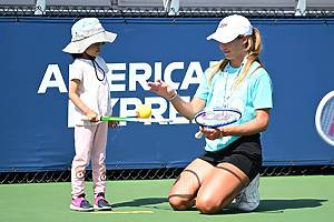 USTA Foundation Skills Challenge during Arthur Ashe Kids' Day at the 2024 US Open, Saturday, Aug. 24, 2024 in Flushing, NY. (Mike Lawrence/USTA)