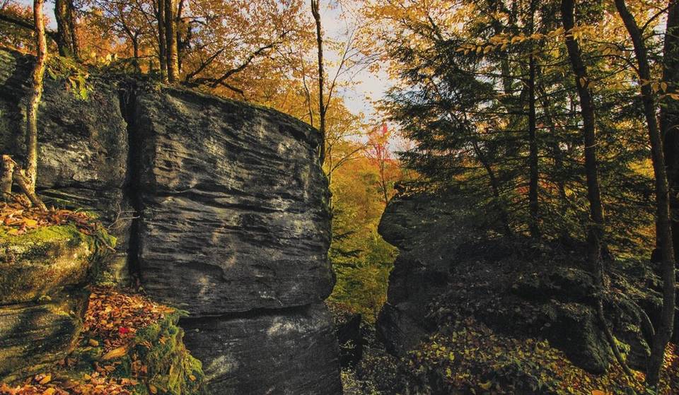 Ce festival gratuit de feuillage d&rsquo;automne du nord de l&rsquo;État de New York vous permet d&rsquo;explorer des formations rocheuses de 60 pieds, dont certaines sont même vieilles de 300 millions d&rsquo;années.