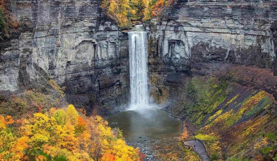 The Most Visited State Park in America is in Upstate NY — With 19 Waterfalls, 400 Foot Gorges & 800 Stone Steps