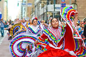 Thousands of Mexican New Yorkers march along Madison Avenue during the Annual Mexican Day Parade in New York City on Sept 17, 2023