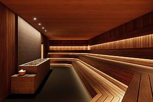dry sauna inside Lore bathhouse in NoHo