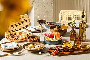 spread of various food and dishes