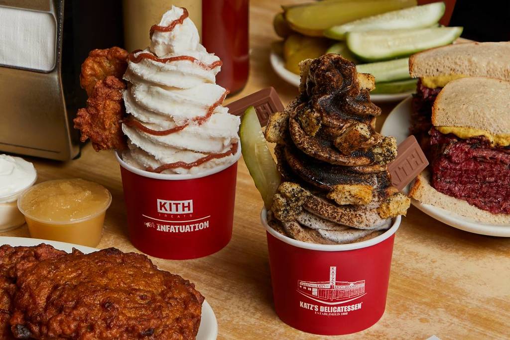 Katz's Delicatessen et Kith Treats : crème glacée au pastrami et aux latkes