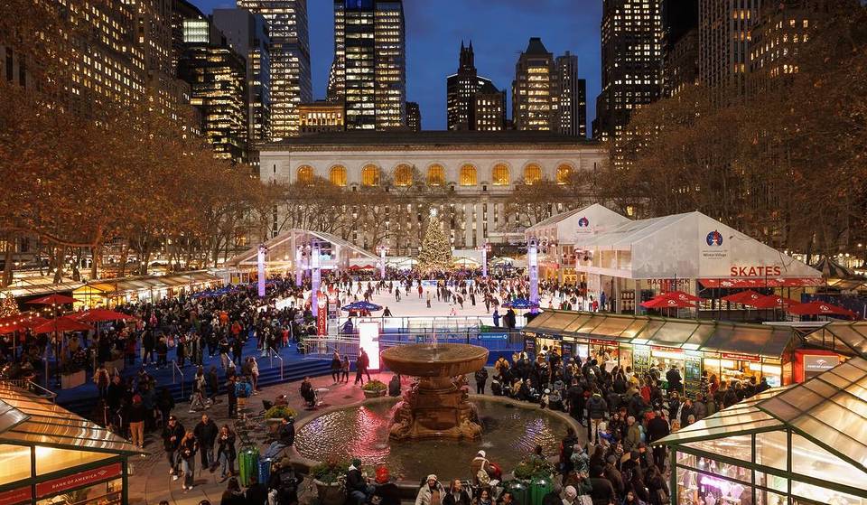 Bryant Park&#8217;s iconische Winter Village opent zeer binnenkort zijn deuren &#8211; maak je klaar om te schaatsen, te winkelen en voor de feestdagen