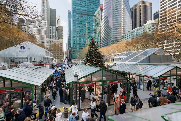 Bank of America Winter Village at Bryant Park NYC.