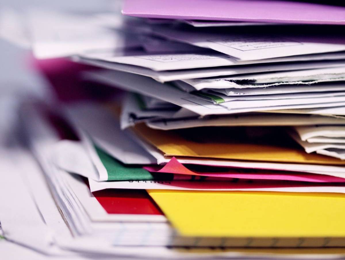 Letters stacked