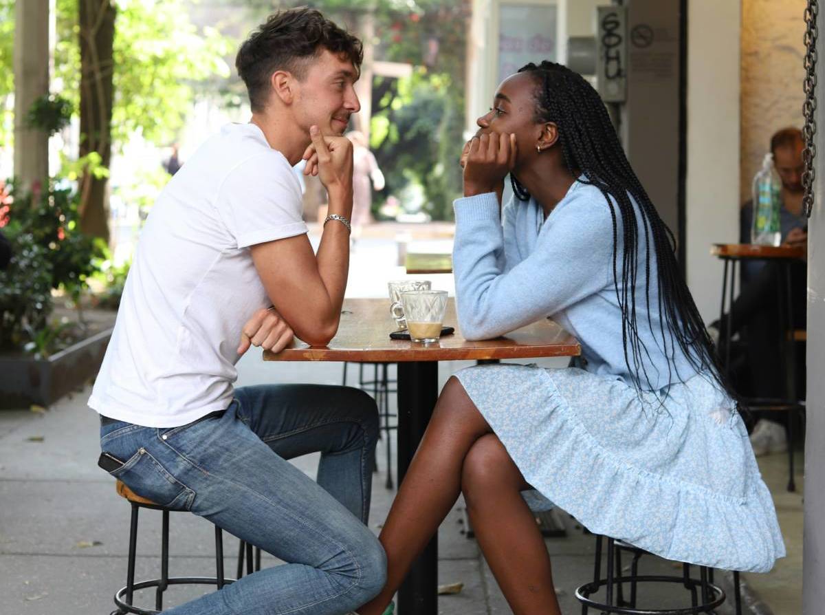 Two people on a date