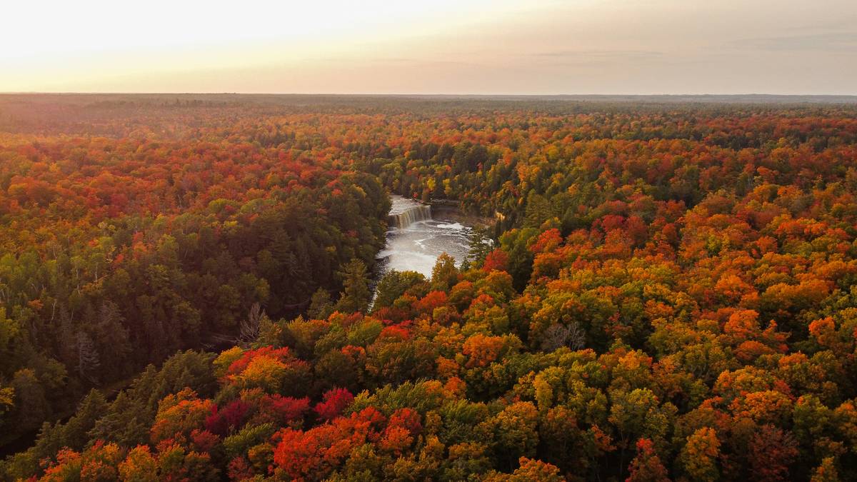 Tahquamenon Falls, Michigan in autumn