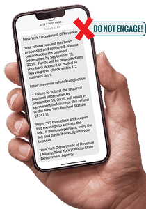 inflation stimulus check scam text message