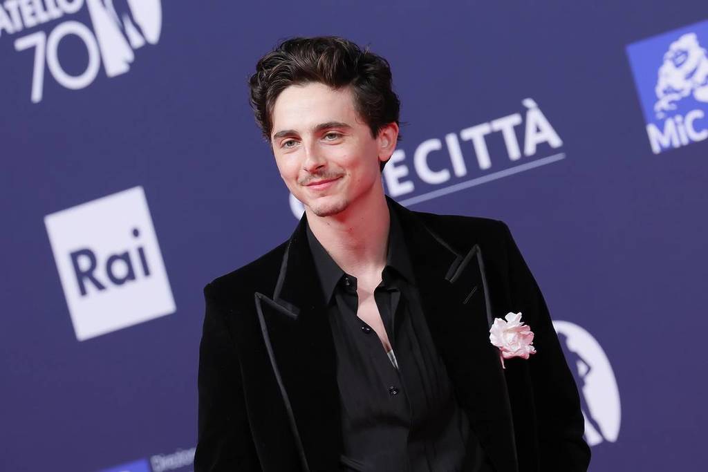 ROME, ITALIË - 07 MEI: Timothee Chalamet woont de rode loper bij tijdens de 70e David Di Donatello in Cinecitta Studios op 07 mei 2025 in Rome, Italië. (Foto door Vittorio Zunino Celotto/Getty Images)