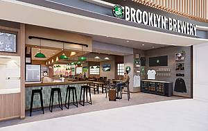 Rendering of the new Brooklyn Brewery bar at JFK Terminal 6.