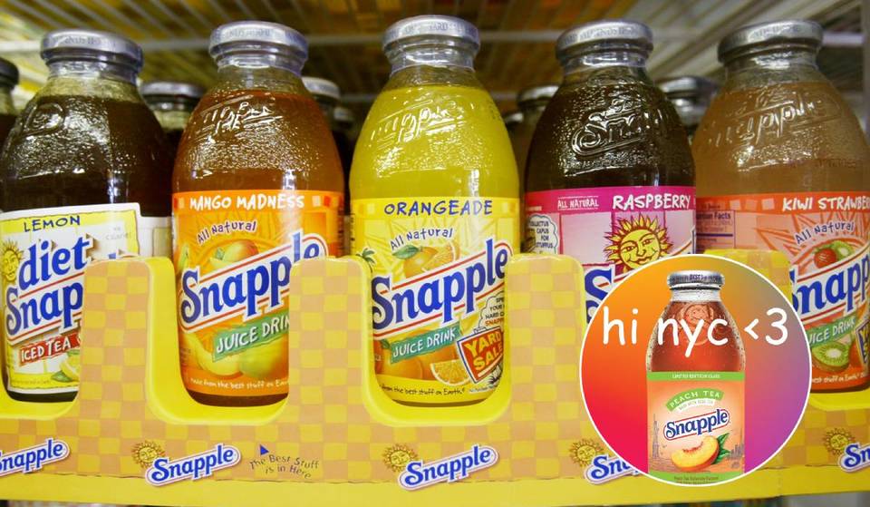 As lendárias garrafas de vidro da Snapple retornam a Nova York após 8 anos &#8211; mas apenas por tempo limitado