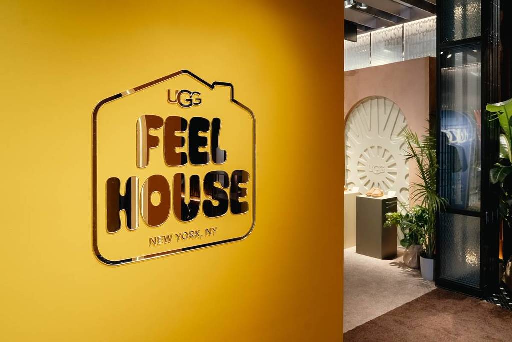 UGG Feel House sign at the entrance to the pop up
