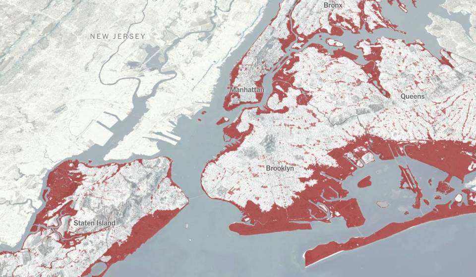El futuro submarino de Nueva York: Una nueva función interactiva revela las alarmantes proyecciones de inundaciones para 2080