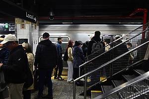 Passengers at the newly remodeled Grand Central 42nd Street subway station