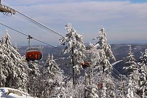 Ski Lift atop Killington, Vermont Ski Resort in early January