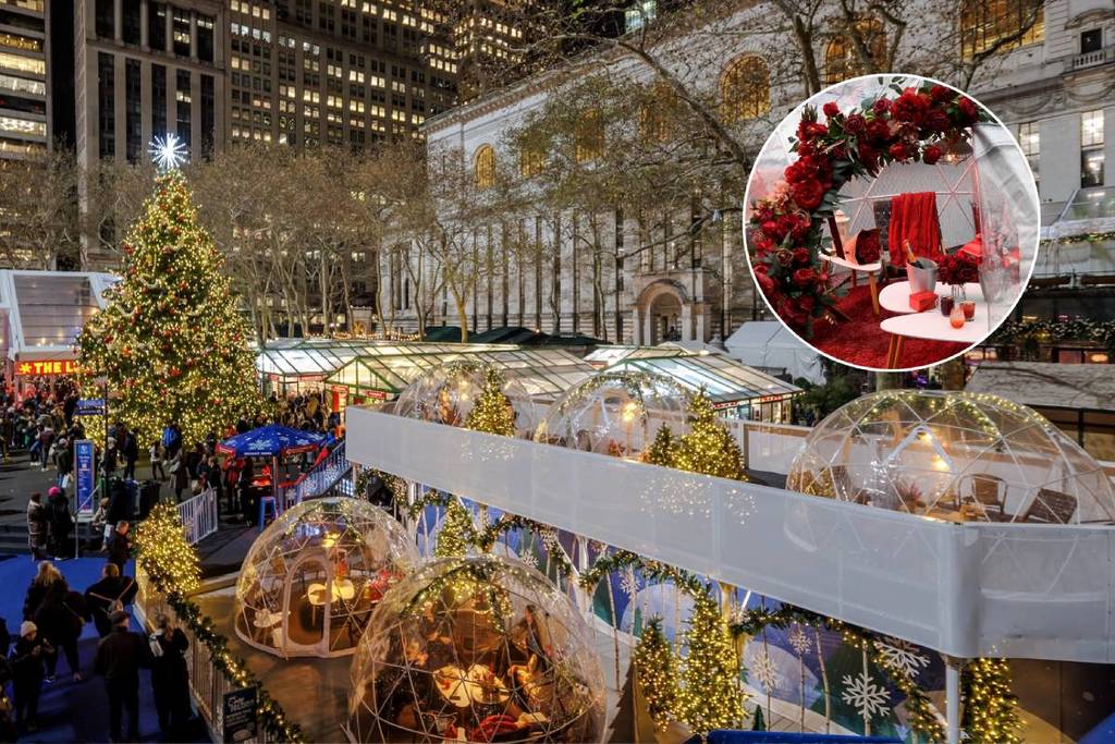 Les igloos d'hiver de Bryant Park au Bank of America Winter Village de Bryant Park